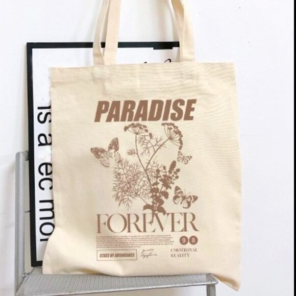 Butterfly Paradise Forever 2 Handle Shopping Tote Bag - Picture 1 of 2